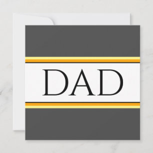 VATER Text Klasse Grau Orange Schwarze Streifen Feiertagskarte