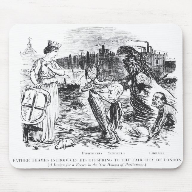 Vater Themse stellt seine Nachkommenschaft vor Mousepad (Vorne)