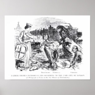 Vater Themse stellt seine Nachkommenschaft vor Poster