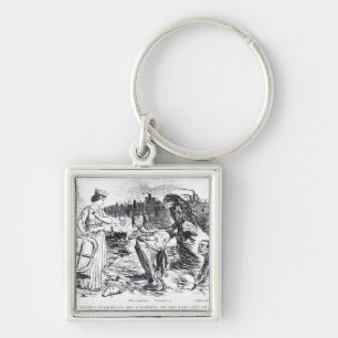 Vater Themse stellt seine Nachkommenschaft vor Schlüsselanhänger