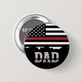 Vater Thin Red Line Feuerwehrmann Vater Geschenke Button