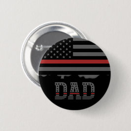 Vater Thin Red Line Feuerwehrmann Vater Geschenke Button