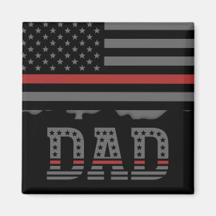 Vater Thin Red Line Feuerwehrmann Vater Geschenke Magnet