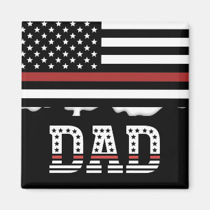 Vater Thin Red Line Feuerwehrmann Vater Geschenke Magnet