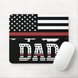 Vater Thin Red Line Feuerwehrmann Vater Geschenke Mousepad