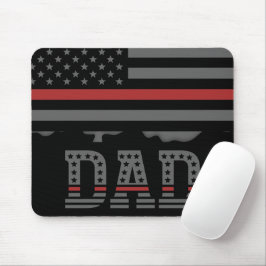 Vater Thin Red Line Feuerwehrmann Vater Geschenke Mousepad