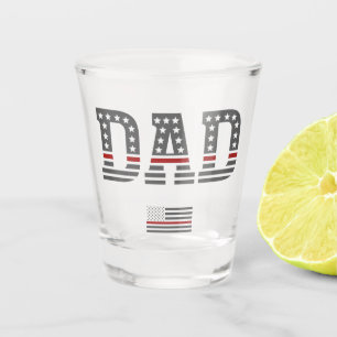Vater Thin Red Line Feuerwehrmann Vater Geschenke Schnapsglas