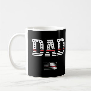 Vater Thin Red Line Feuerwehrmann Vater Gönnt Wein Kaffeetasse