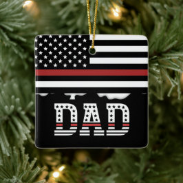 Vater Thin Red Line Firefighter Vater Geschenk Keramikornament
