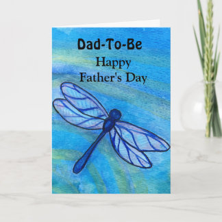 Vater-to-be-Happy Vatertag Blue Dragonfly Card Karte