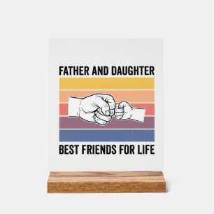 Vater-Tochter-Beste Freunde fürs Leben Vintage-Des Acrylschild