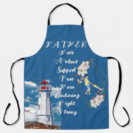 Vater-Tochter Bonding Leuchtturm Vatertag Zitat Schürze