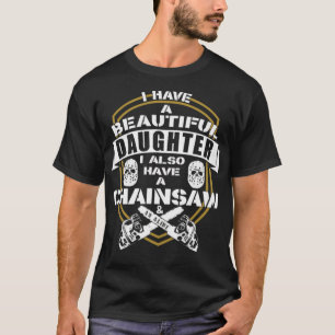 Vater Tochter chainsaw alibi lustige Archäologie e T-Shirt
