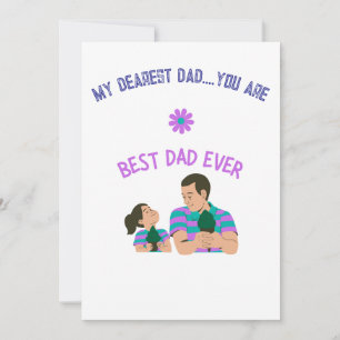 Vater-Tochter-Ice Cream Fun Design Feiertagskarte