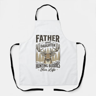 Vater-Tochter-Jagdbuddie-Hirsch-Shirt-Design_ Schürze