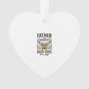 Vater-Tochter-Jagdfreunde Hirsch-Shirt-Design_ Ornament