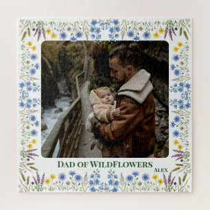 Vater-Tochter-Personalisiertes-Foto-Wildblumen-Vat Puzzle