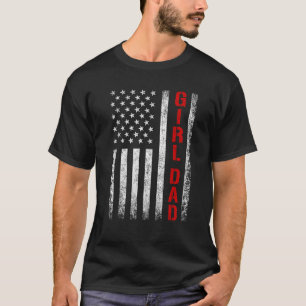 Vater-Tochter-Vater von Girls USA Flag Vater Tag T-Shirt