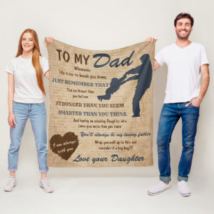 Vater Tochter Vatertag Retro Vintage Fleecedecke