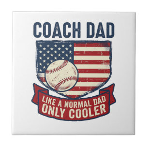 Vater-Trainer Baseball Patrioten Vintage T-Shirt D Fliese