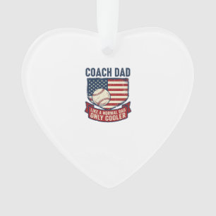 Vater-Trainer Baseball Patrioten Vintage T-Shirt D Ornament