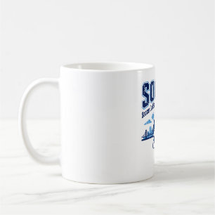 Vater Trainer Klemmbrett Taktische Beratung Stadt Kaffeetasse