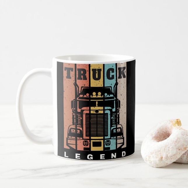 Vater Trucker Legend Truck Kaffeetasse (Mit Donut)
