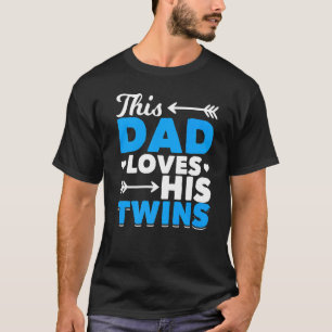 Vater Twin Papa Familienvater Tag Zwillingseltern T-Shirt