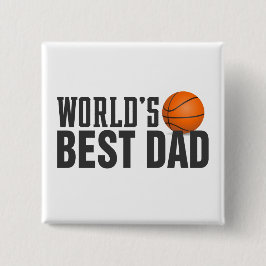 Vater Typografie-Basketball-Button der Welt Button