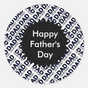 Vater Typografie Klassischer Rundsticker, Matte Runder Aufkleber