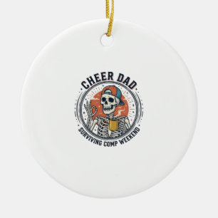 Vater überlebt Wettbewerbswochenende Skelett-Shirt Keramik Ornament