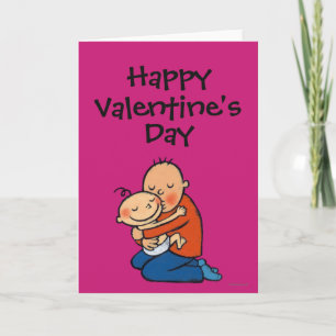 Vater und Baby-Umarmung Feiertagskarte