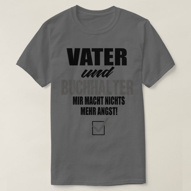 Vater und Buchhalter T-Shirt (Design vorne)