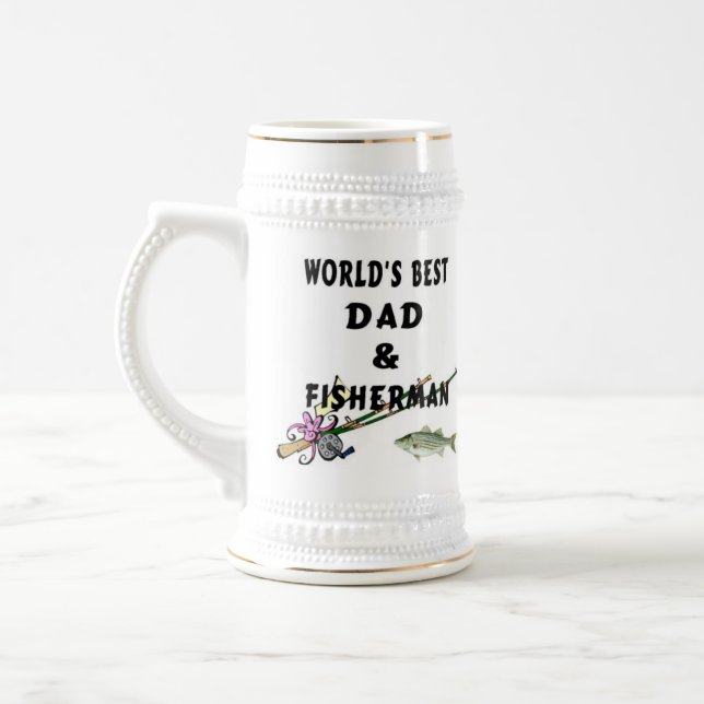 Vater und Fischer Bierglas (Links)