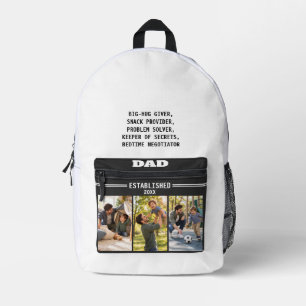 Vater-und-Kind-Fotogeschenk für Papa Bedruckter Rucksack