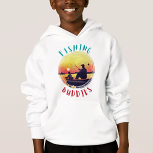 Vater und Kind gemeinsam beim Fischen Hoodie