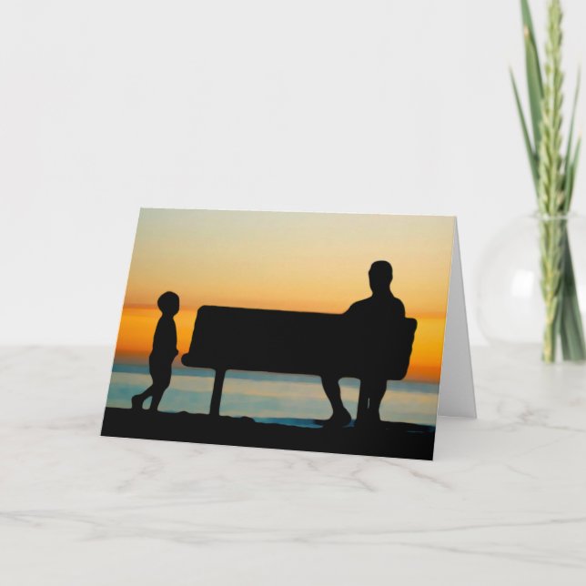 Vater und Kind Karte (Vorderseite)