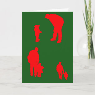 Vater-und-Kind-Weihnachtskarte Karte