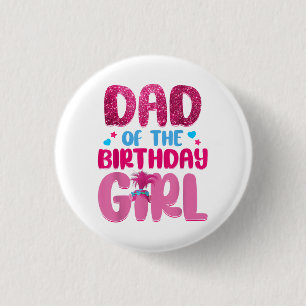 Vater und Mama Geburtstagskinderfamilie Matching Button