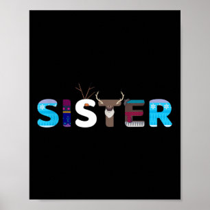 Vater und Mama gefroren Geburtstag Schwester Party Poster