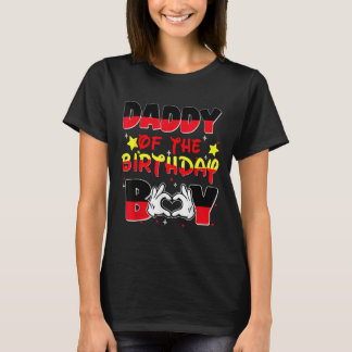 Vater und Mama Papa vom Party der Geburtstagsjunge T-Shirt