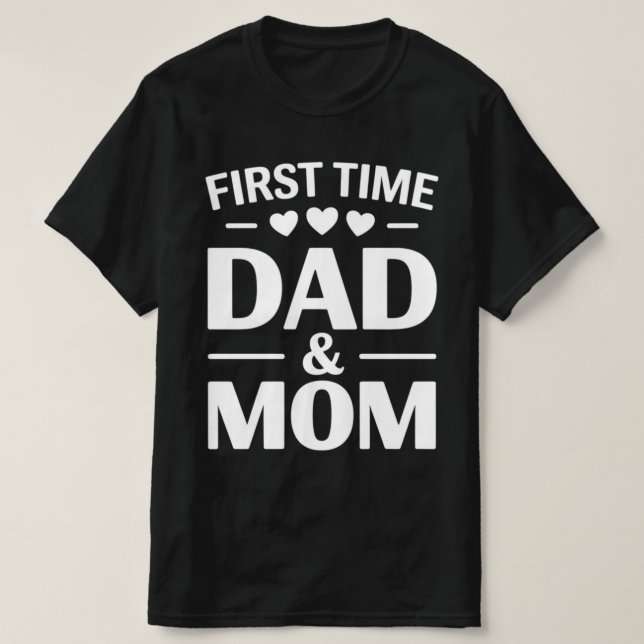 Vater und Mama zum ersten Mal T-Shirt (Design vorne)