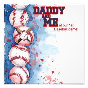 Vater und Me Foto Mount, Baseballspiel mit Papa