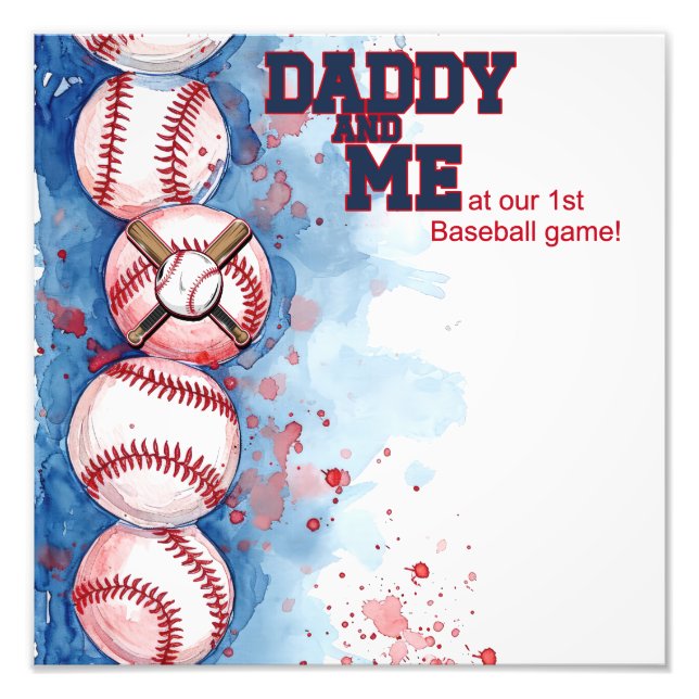 Vater und Me Foto Mount, Baseballspiel mit Papa (Vorne)