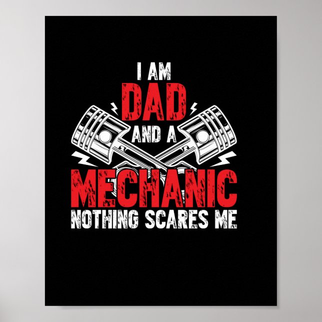 Vater und Mechanik Poster (Vorne)