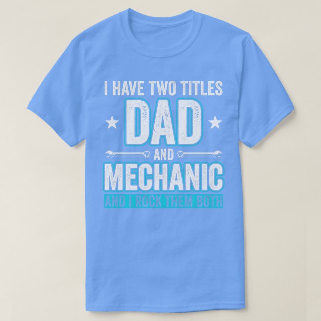 Vater und Mechanische Garage Fixierung s Vater 1 T-Shirt (Design vorne)