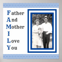 Vater und Mutter Ich Liebe Sie Familie Foto