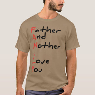 Vater und Mutter Ich Liebe Sie Freund T-Shirt