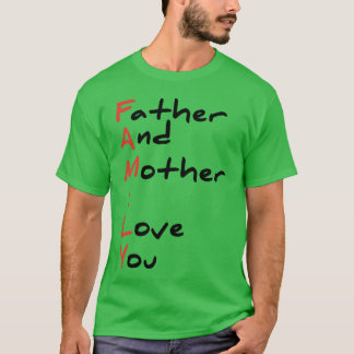 Vater und Mutter Ich Liebe Sie lustig T-Shirt