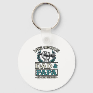 Vater Und Papa Rock Titel Vintage Mikrofon Shirt_ Schlüsselanhänger